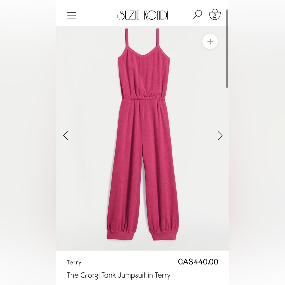 Suzi Kondi Mauve/Lilac Tank Terry Jumpsuit - Picture 2 of 7
